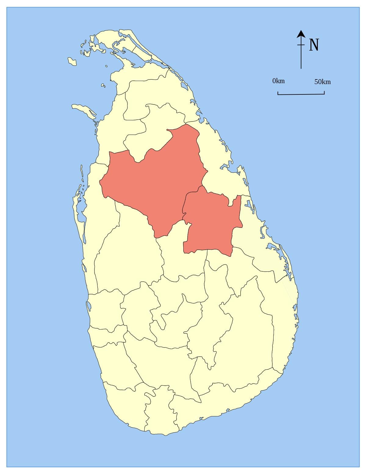 central province, Sri Lanka peta
