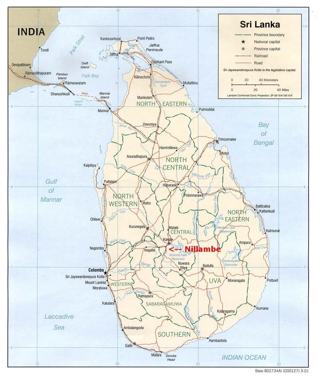 peta dari Sri Lanka rumah