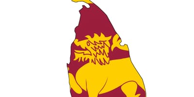Peta dari Sri Lanka bendera