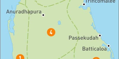 Peta dari Sri Lanka daerah