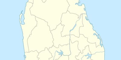 Peta dari Sri Lanka divisi sekretariat