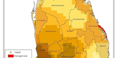 Peta kepadatan penduduk Sri Lanka