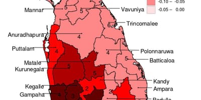Peta dari Sri Lanka malaria