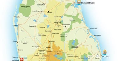Sri Lanka poin dari bunga peta