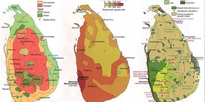 Peta dari Sri Lanka pertanian