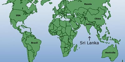 Sri Lanka lokasi pada peta dunia