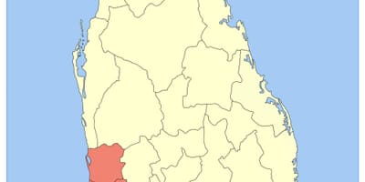 Peta dari Sri Lanka, western province